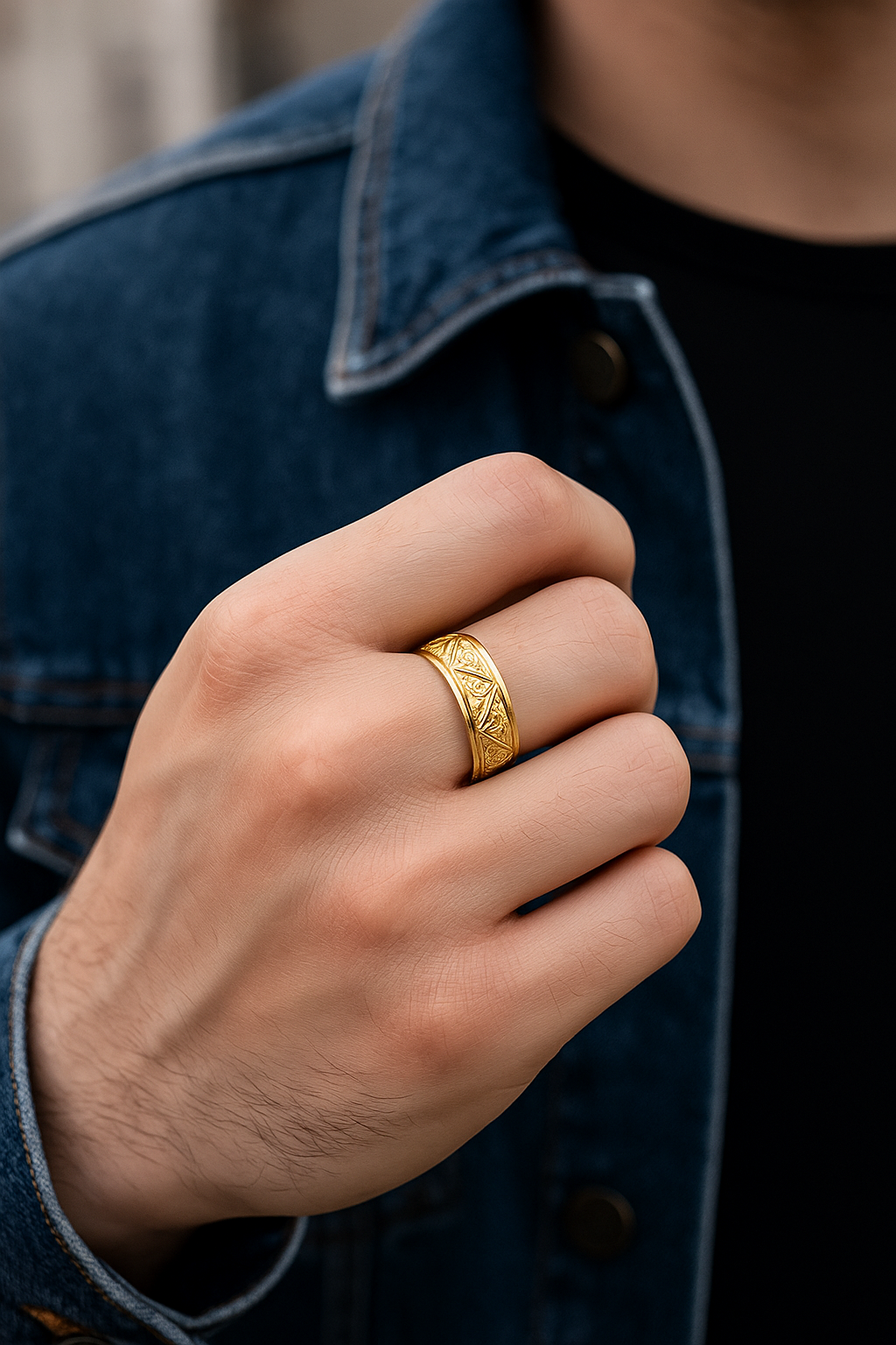 bague acier anti-stress celtique homme